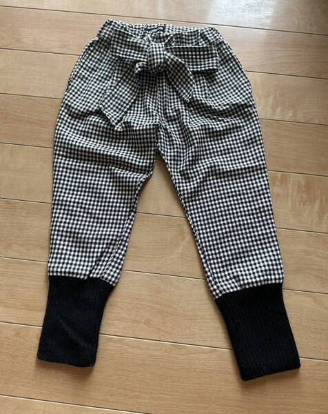 3回着用ジェネレーター ギンガムチェックサルエルリブパンツ110 ヒスミニ チャビーギャング ZARA 7245円