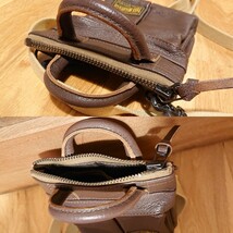 ☆TOYS McCOY ミニヘルメットバッグ LEATHER HELMET BAG MINI TMA2121トイズマッコイ レザー アメカジ ゴートスキン サコッシュ ショルダー_画像8