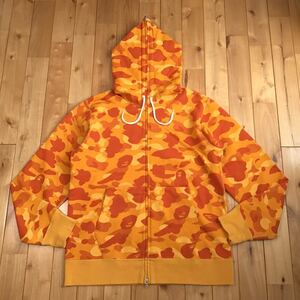 ★XXL★ Orange camo フルジップ パーカー a bathing ape BAPE full zip hoodie エイプ ベイプ アベイシングエイプ 迷彩 2XL i4672