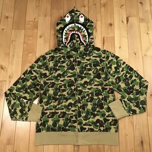 ABC camo green シャーク パーカー Mサイズ shark full zip hoodie a bathing ape BAPE エイプ ベイプ アベイシングエイプ ABCカモ az0