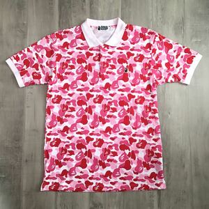 ★XL★ ABC camo pink ポロシャツ a bathing ape BAPE エイプ ベイプ アベイシングエイプ ABCカモ ピンク 迷彩 polo shirt w576