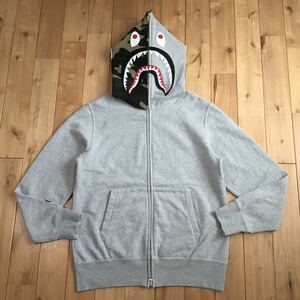 Bapeland 1周年記念 シャーク パーカー Mサイズ グレー shark full zip hoodie a bathing ape BAPE エイプ ベイプ アベイシングエイプ i67