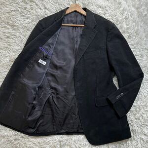 【希少L2サイズ】Paul Smith LONDON ポールスミスロンドン テーラードジャケット メンズ シングル 総裏地 ビジネス コットン ブラック 黒