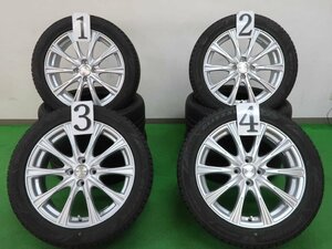 4本 weds STAYER 17インチ 6.5J +40 4H PCD 100 スタッドレス ブリヂストン ブリザック VRX3 2022年 205/50R17 ニッサン オーラ AURA FE13