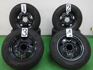 4本 スズキ ジムニー JB64W 純正 16インチ スチール 5.5J 5H 139.7 スタッドレス DUNLOP ウインターマックス SJ8+ 2022年 175/80R16 JB23W