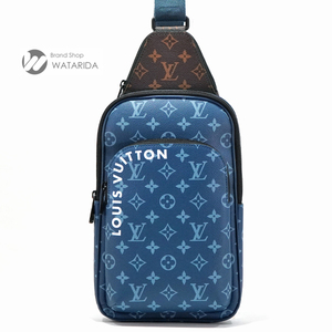 ルイヴィトン Louis Vuitton ボディ バッグ アヴェニュー スリングバッグ M23782 モノグラム キャンバス ブルー 保存袋付 未使用品