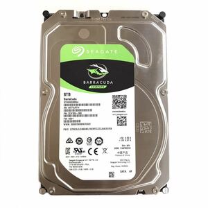 ① SEAGATE 8TB HDD BarraCuda シーゲート ST8000DM004 SATA AF 3.5 インチ 初期化 ハードディスク フォーマット済