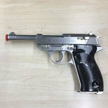 ④ MARUZEN P38 WALTHER マルゼン ワルサー エアガン シルバー ジャンク品 JASG 安全出力基準適合製品 ガスガン _画像4