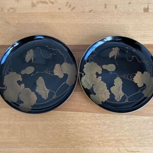 漆塗り銘々皿2枚