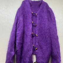 激レア スペシャル モヘア mohair ウール ニット セーター カーディガン チャイナ ボタン 70s 80s USA ビンテージ ヴィンテージ カラー 90s_画像1