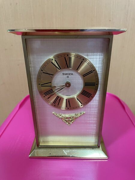 SWIZA 8 海外製　置時計 ゼンマイ式 手巻き ねじ巻き 古時計アンティーク
