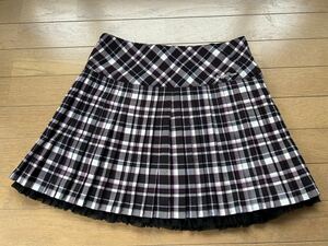  cleaning settled 160cm Mezzo Piano pleated skirt check pattern 
