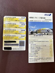 株主優待券 4枚＋ グループ優待券 1冊 全日空 ANA 