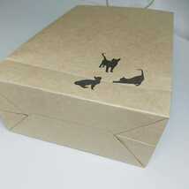 黒猫 クラフト紙袋 手提げ袋 ラッピング袋 角底　お礼 プチギフト ハンドメイド 包装 24枚　_画像3