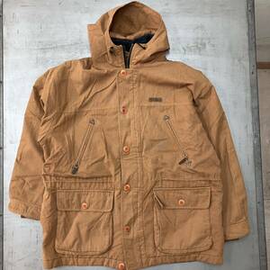 80S ビンテージ L.L.Bean マウンテンパーカー ジャケット 裏地ブランケット キャメルブラウン ビッグサイズ OUTDOOR CAMP vuz0108