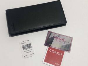 ［1円スタート］COACH コーチ　長財布　二つ折り　ミッドナイトカラー　新品未使用　F74978
