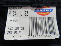 Dead Stock 80's Vintage MADE IN U.S.A. Deckies Corduroy Pants W34 L32/ビンテージ/デッキーズ/ワーク/コーデュロイ/836Ｎ/アメリカ製_画像5
