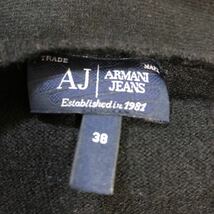 NS091 ARMANI JEANS アルマーニジーンズ ニットセーター セーター ニット トップス 長袖 ビジュー 羊毛混 レディース 38 ブラック 黒_画像6