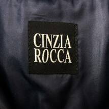 B335 イタリア製 Leilian レリアン CINZIA ROCCA 中綿 コート ロングコート アウター 上着 羽織り 長袖 ネイビー 紺 レディース 11_画像8