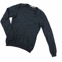 NS097 UNIQLO ユニクロ カシミヤ100% ニットセーター ニット セーター トップス カシミア cashmere レディース M チャコールグレー_画像1