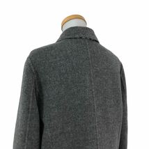 NB182 大きいサイズ DAKS ダックス ウールコート コート アウター 上着 羽織り 長袖 ウール 100% グレー シンプル レディース 42日本製_画像6