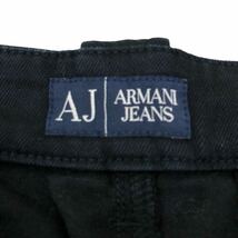 NB184 ARMANI JEANS アルマーニジーンズ デニムスカート ストレッチ タイト 膝丈 スカート ボトムス ブラック 黒 レディース USA 4_画像9