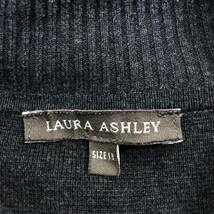 B340 大きいサイズ Laura Ashley ローラアシュレイ ニット ワンピース ワンピ タートルネック 膝丈 スカート ネイビー系 レディース 13_画像8