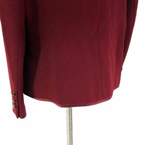 B341 大きいサイズ Leilian レリアン テーラードジャケット ウール ジャケット アウター 上着 羽織り 長袖 ワインレッド レディース 13+の画像8
