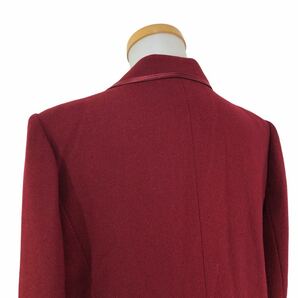 B341 大きいサイズ Leilian レリアン テーラードジャケット ウール ジャケット アウター 上着 羽織り 長袖 ワインレッド レディース 13+の画像7