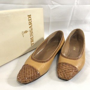 TRUSSARDI トラサルディ 本革 パンプス 22.5～23.0cm ベージュ 中古 E5