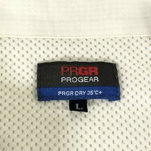 PRGR PROGEAR メンズ 半袖 ハーフジップ トレーニング カットソー 白 L やや美品 送料185円_画像5