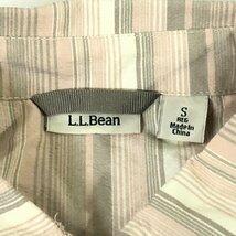 L.L.Bean エルエルビーン レディース 半袖 シャツ S 白X灰 美品_画像5