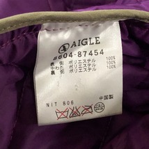 AIGLE エーグル キルティング　ジャケット S ワインレッド 中古_画像6