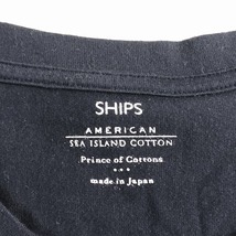 シップス SHIPS メンズ 半袖 無地 Vネック Tシャツ 黒 M 中古 送料185円_画像4