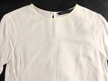 ZARA　WOMAN ザラウーマン 半袖　シフォンチュニック XS 白 中古_画像3