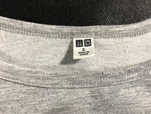 ユニクロ ジーユー UNIQLO GU 半袖無地カットソー フレンチ袖シャツ 2点セット S 白 グレー レディース 中古_画像4