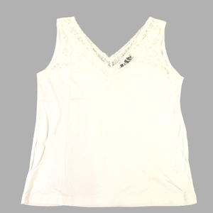  Rodeo Crowns RODEO CROWNS lady's race switch tank top white M beautiful goods postage 185 jpy 