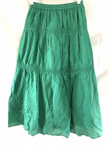 FREDY emue フレディエミュ フレアロングスカート 38 M 緑 美品