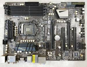 【中古パーツ】BIOS確認のみ、ASROCK Z77 Extreme4 マザーボード ＩＯパネル付 LGA1155 ■MB2320