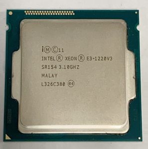 【中古パーツ】複数購入可 CPU Intel Xeon E3-1220V3 3.10GHzTB 3.5GHz SR154 Socket FCLGA1150 4コア4スレッド 動作品 サーバー用
