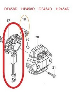 マキタ　DF458D　HP458D　DF454D　HP454D　修理部品セット2点セット　【ブラシホルダコンプリート】【カーボンブラシ440】純正新品未使用