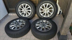 スタッドレスタイヤ ブリヂストン ICEPARTNER2 バリ山 製造2021年 185/70R14 BSホイールBALMINUM14×5.5J 日産ノート外し 新潟発