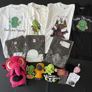 IFクトゥルフTシャツぬいぐるみセットゆるるふ神話グッズ海野まなこ編み物ソフビ人形レア入手困難まとめて非売品ラブクラフトくだもんモモ