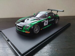 完成品 1/24 フジミ模型 メルセデス・ベンツSLS AMG-GT チームブラックファルコン