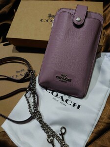 【1スタ】C-375 新品未使用 COACH NORTH/SOUTH フォン クロスボディ