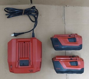 ＊ジャンク扱い＊　HILTI ヒルティ　純正品　充電池　リチウムイオンバッテリー　大容量　２２Ｖ　Ｂ２２/8.0Ah　２個セット＋純正充電器