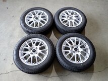 YS2466【送料無料175/65R15】スイフト フィット アクア フィールダーなどに 中古スタッドレス ▼15×5.5J 100/4H ET42▼_画像1