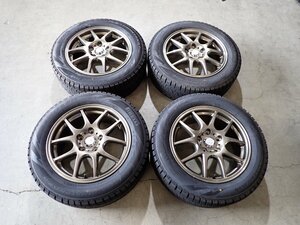 YS2472【送料無料205/60R16】ノア VOXY アコードなどに 2021年製 中古スタッドレスセット ▼16×6.5J 114.3/5H ET53▼1円スタート