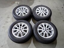 YS2571【送料無料195/65R15】セレナ オーリス ルミオンなどに BS 中古スタッドレスセット ★15×6J 114.3/5H ET43★1円スタート_画像1