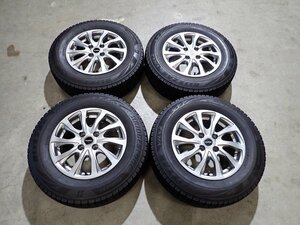 YS2590【送料無料185/70R14】ノート ティーダ GB3フリードなどに BS VRX2 中古スタッドレス▼14×5.5J 100/4H ET39▼1円スタート